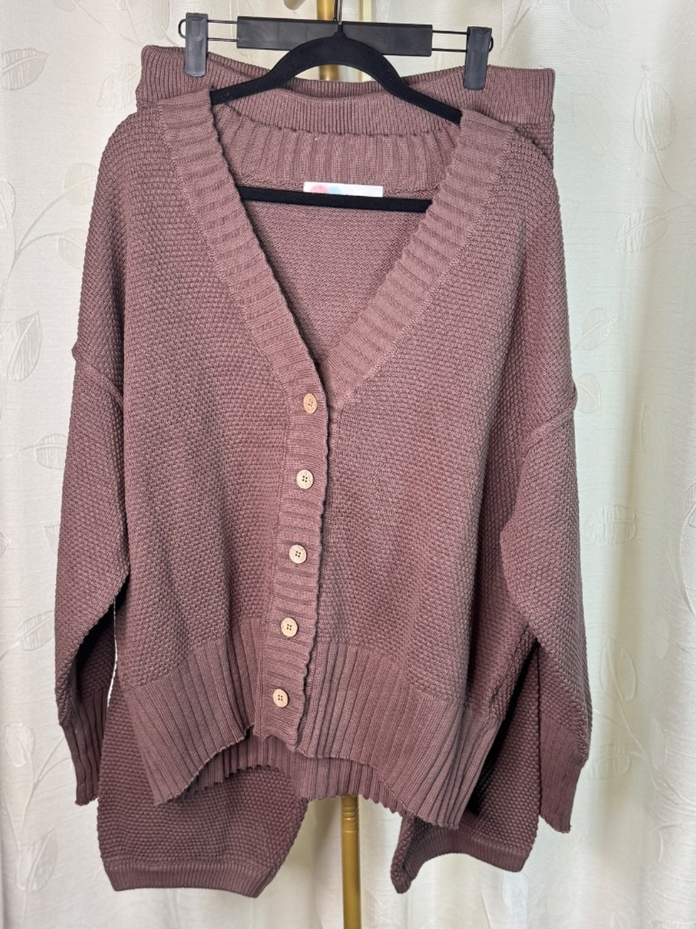 Free People Hailee Cardi Pant and Cardigan Sweater Set, Size L - Picture 13 of 13